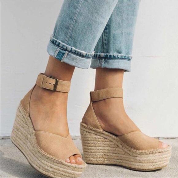 Soludos Positano Platform Wedge in Desert Size 10 New in Box - Picture 8 of 8